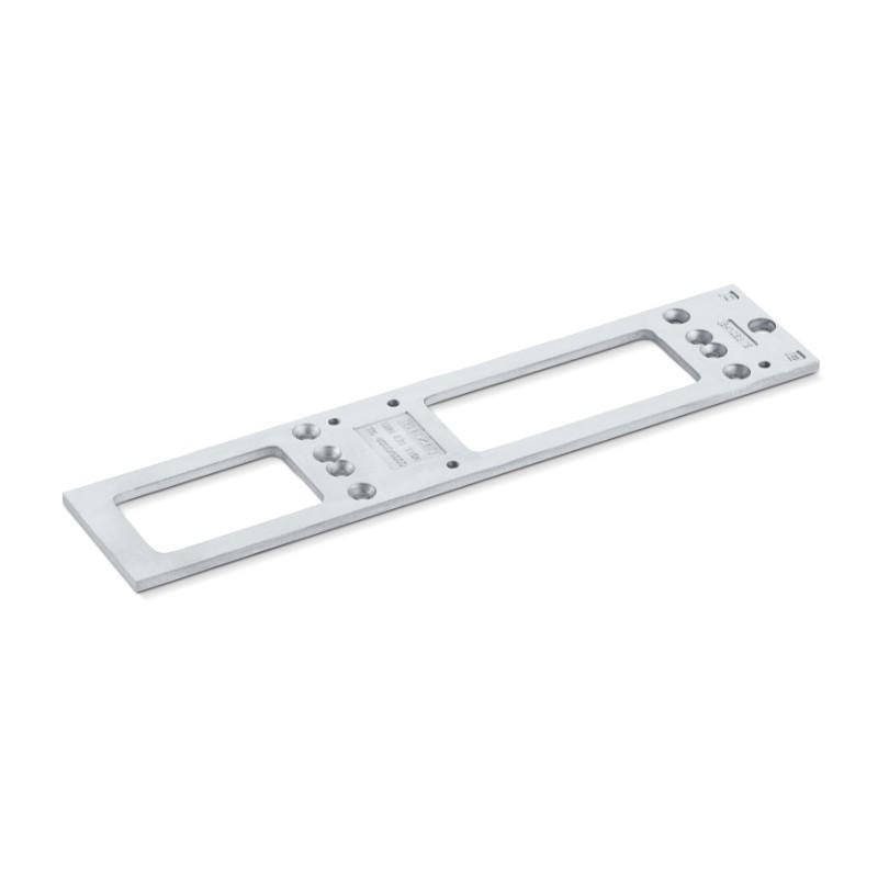 Mounting plates for GEZE models TS4000, TS5000, TS4000E, and TS5000E.