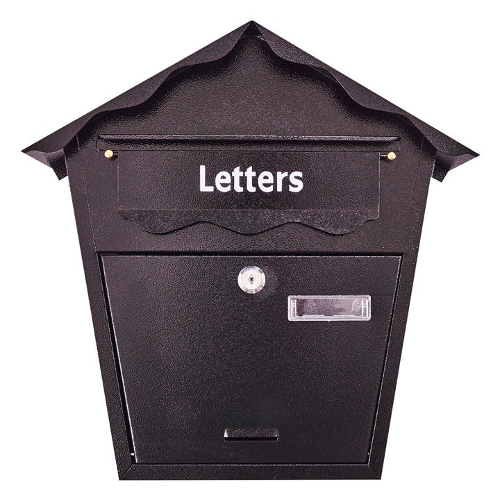 Lockable Post Box - Black